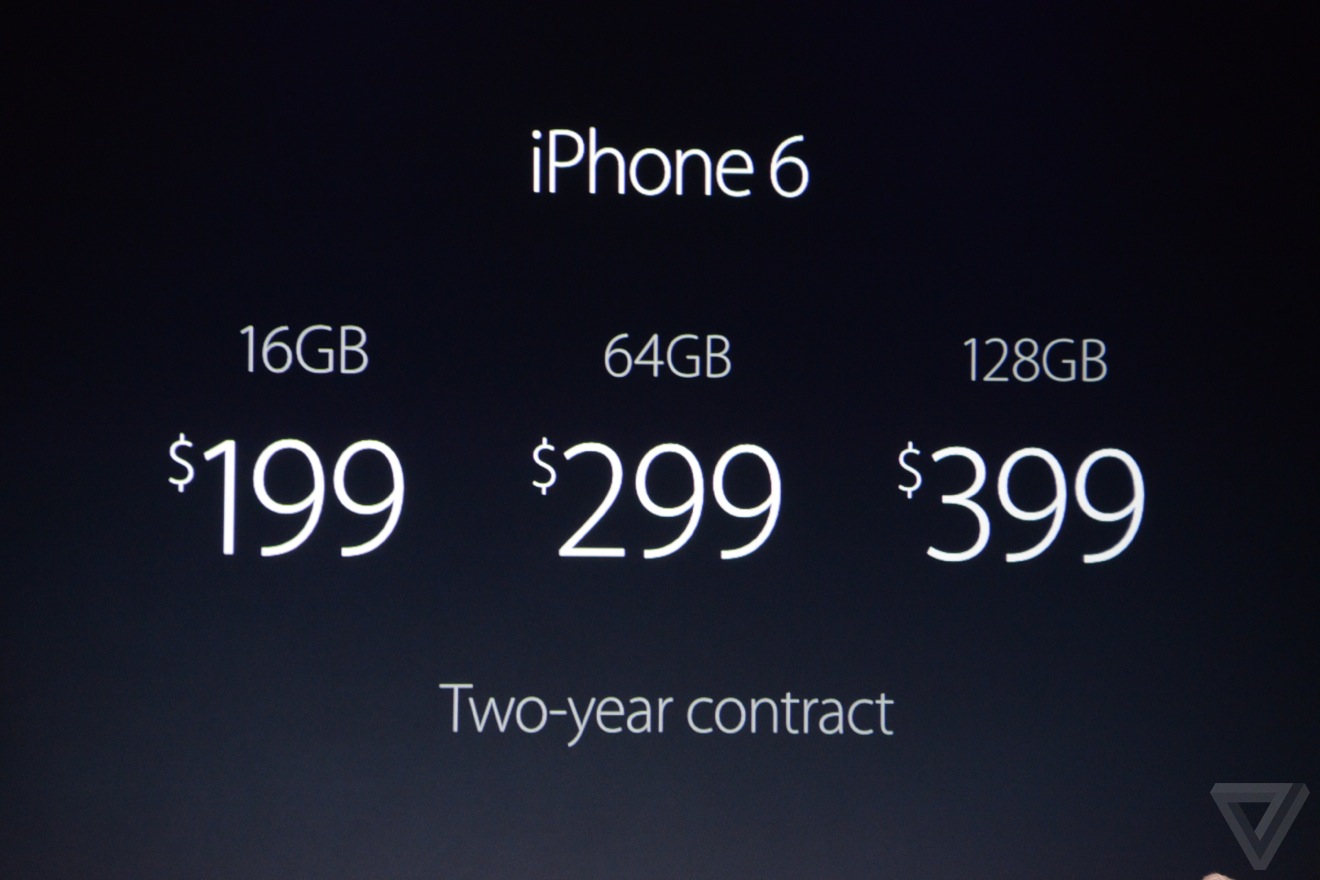 iPhone 6 sẽ có giá từ 199 USD, iPhone 6 Plus từ 299 USD