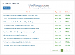 tao trang quan ly bai viet wordpress