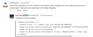 access control allow origin on subdomains