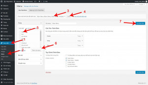 Hướng dẫn quản lý menu trong website Wordpress