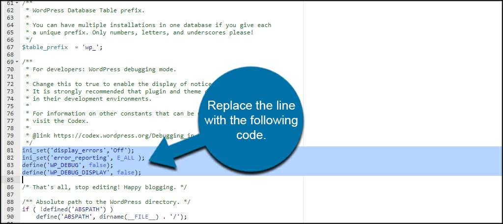 Replace Code