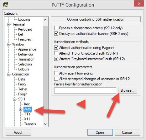 putty auth